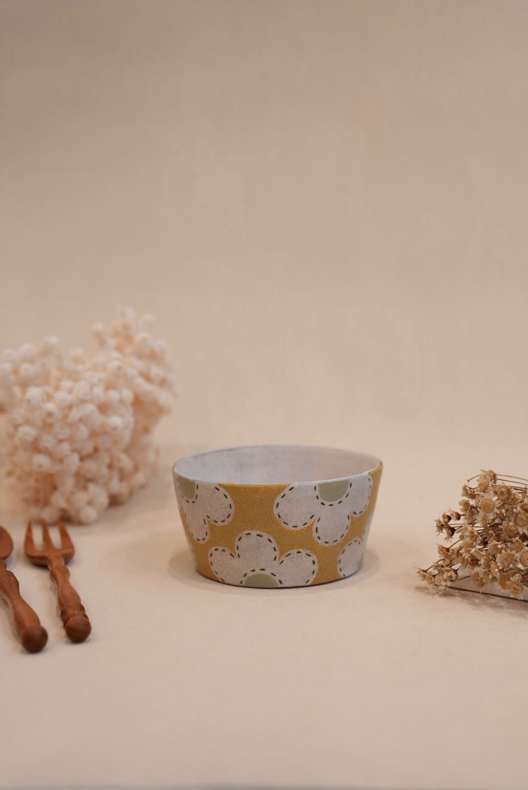 Kei Mitsumochi ミツ持啓 Flower Bowl - Yellow KM67