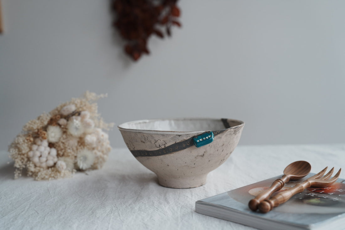 Akemi Suzuki 鈴木明美 - Blue Car Ramen Bowl - 18cm AS14b