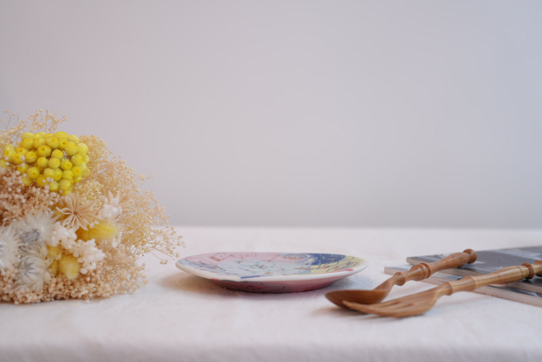 Hamasaka Naoko 浜坂尚子  Hand Painted Saucer - HN01 #3