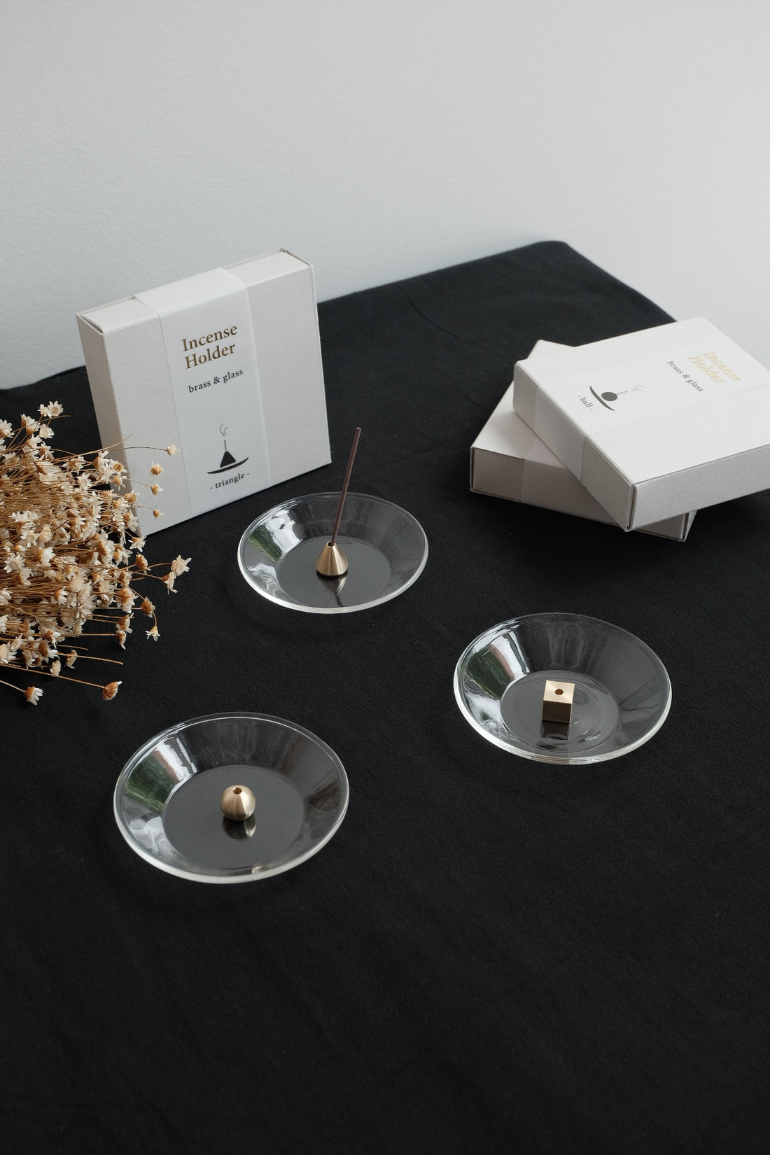 KOUSAIDO - Incense Holder Brass Top With Glass Dish