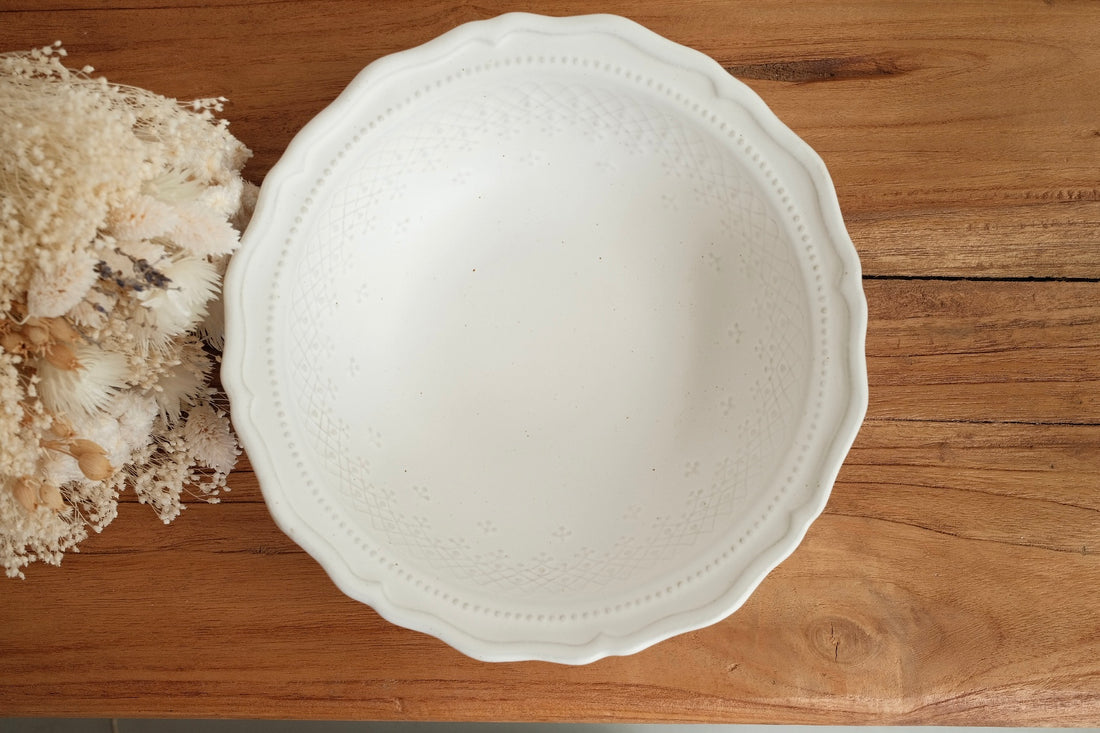 Mashiko Ware White Lace Collection