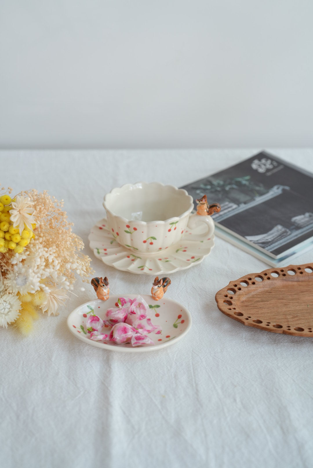 Sugar Poppo Mug with Saucer - Cherry SP18