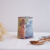 Hamasaka Naoko 浜坂尚子 Hand Painted Jug with Lid - HN12 #1