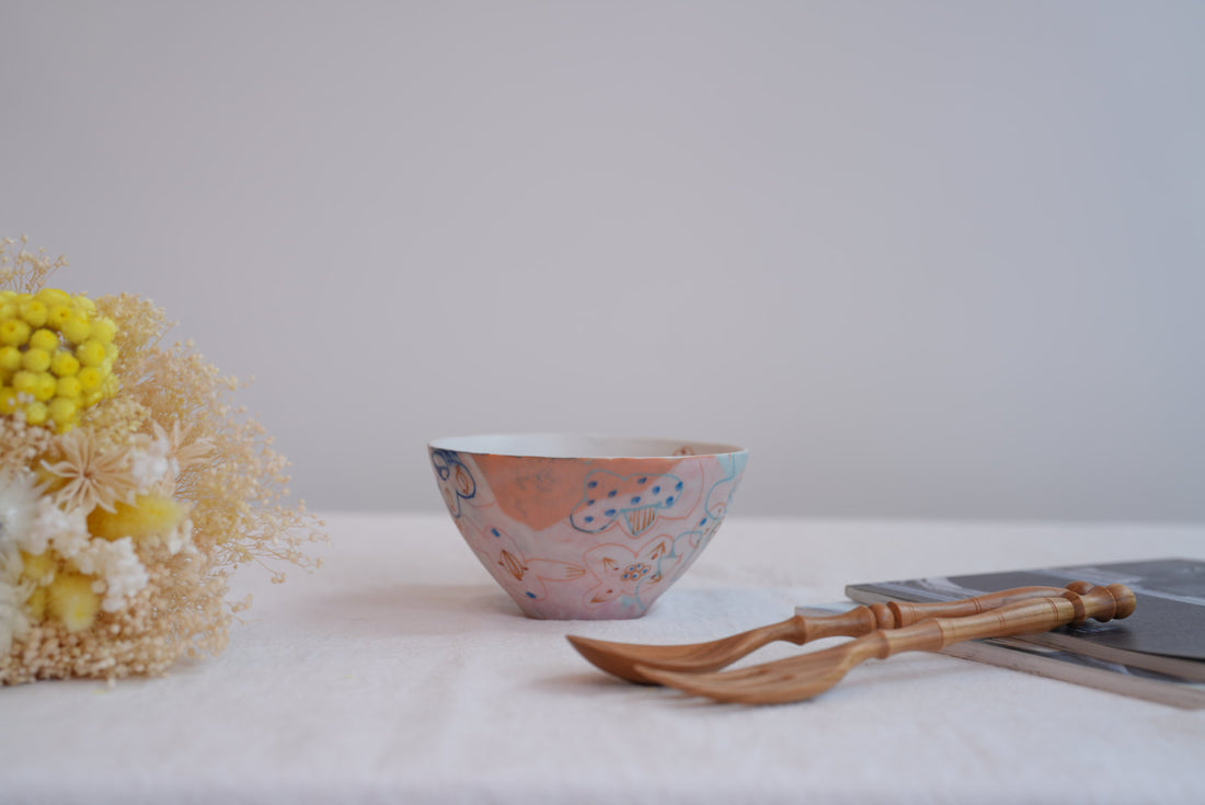 Hamasaka Naoko 浜坂尚子  Hand Painted Bowl - HN03 #2