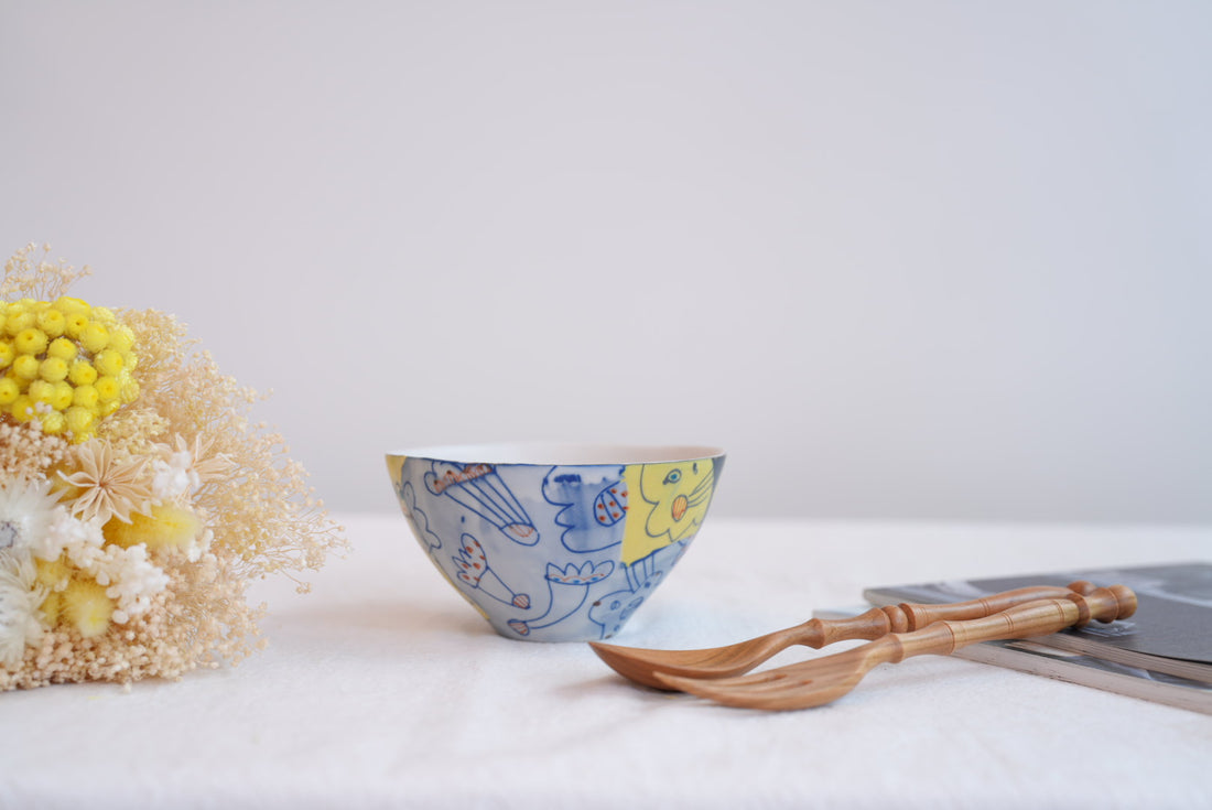 Hamasaka Naoko 浜坂尚子  Hand Painted Bowl - HN03 #6