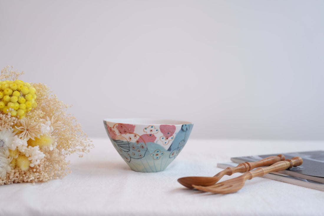 Hamasaka Naoko 浜坂尚子  Hand Painted Bowl - HN03 #7