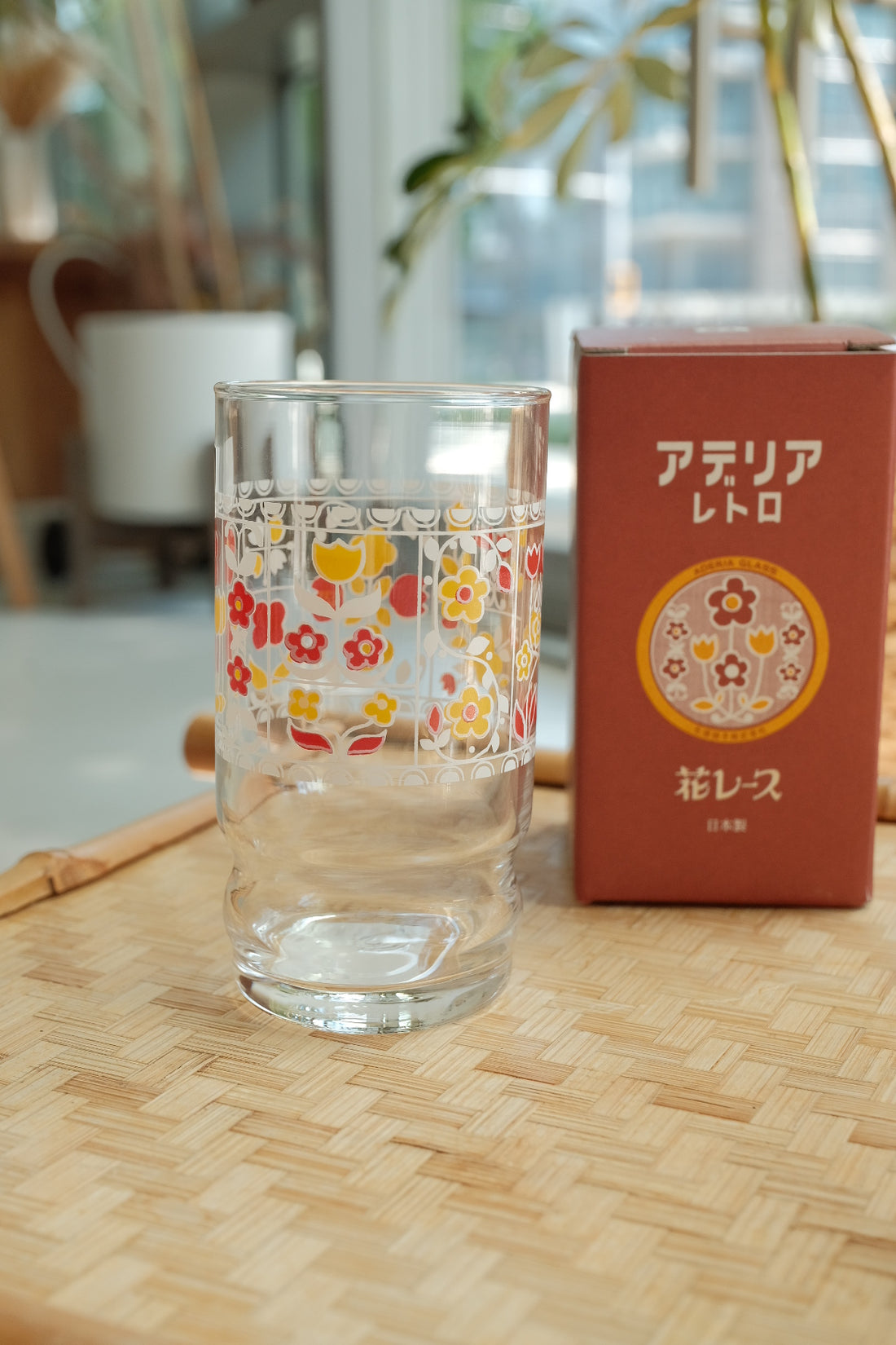 Aderia Glass Retro Tumbler - Flower Lace