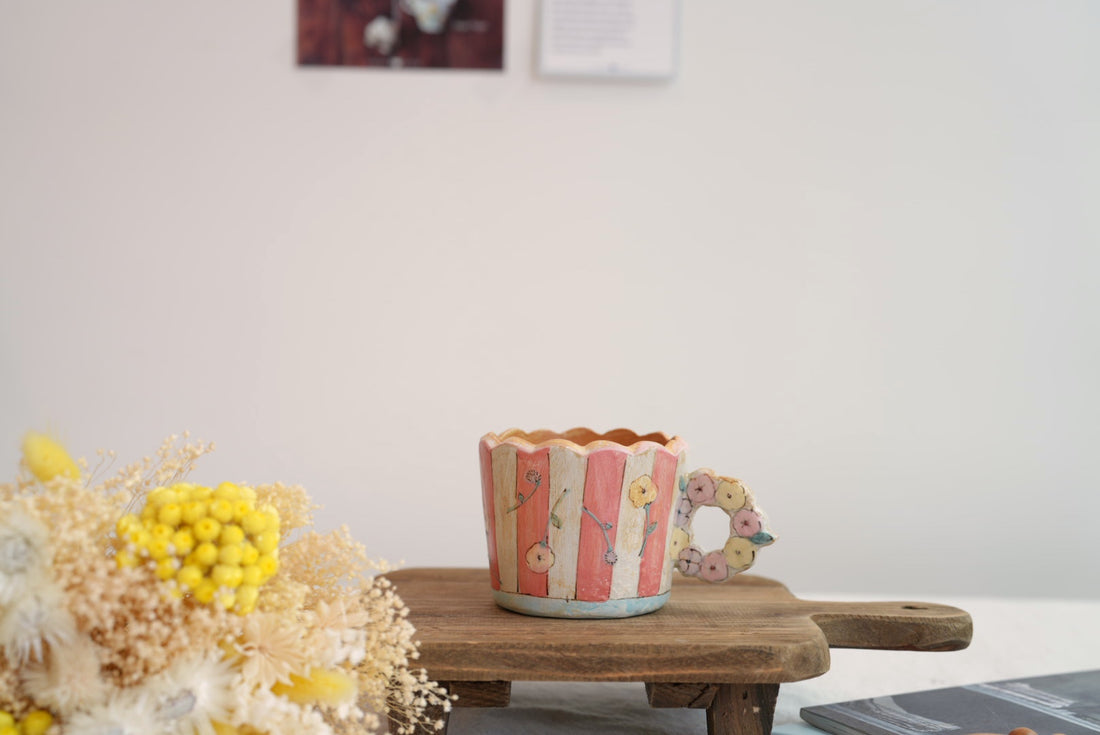 Cozy Nook - Flower Ring Handle Mug- CN05 #1