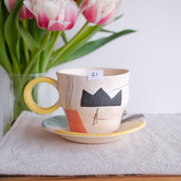 Hacorie 石丸和美 Mug with Saucer - Irregular Shape HC24