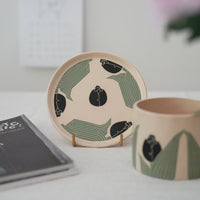 Shirogarasu Studio Black Tulip Mug with Saucer