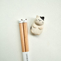 Japanese Coneco Natural Wood Chopstick and Chopstick Rest