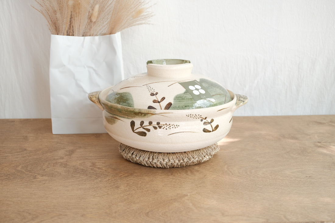 Donabe Banko Ware No.9 Grass Clay Pot
