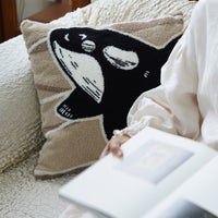BAIYA Studio Orca Super Soft Flannel Fuzzy Cushion