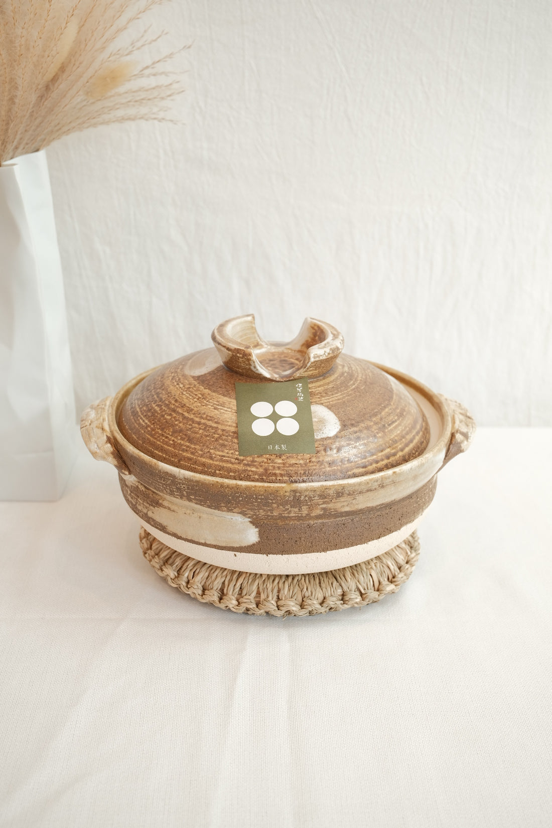 Donabe Banko Ware No.7 Brown Clay Pot