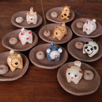 Japanese Clay Animals Incense Holder - Animal Collection