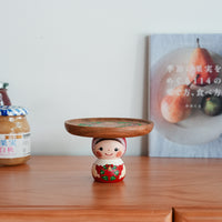 Kiezakka 木繪雜貨 Pedestal Plate - Christmas KZ01