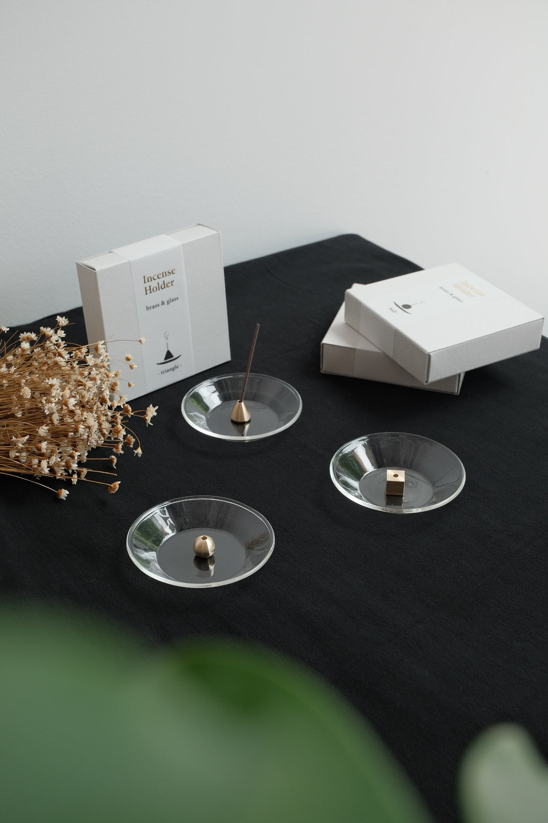 KOUSAIDO - Incense Holder Brass Top With Glass Dish