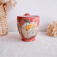 Asako Yamaguchi 山口麻子 Animal Tall Mug with Deco on Handle AI04