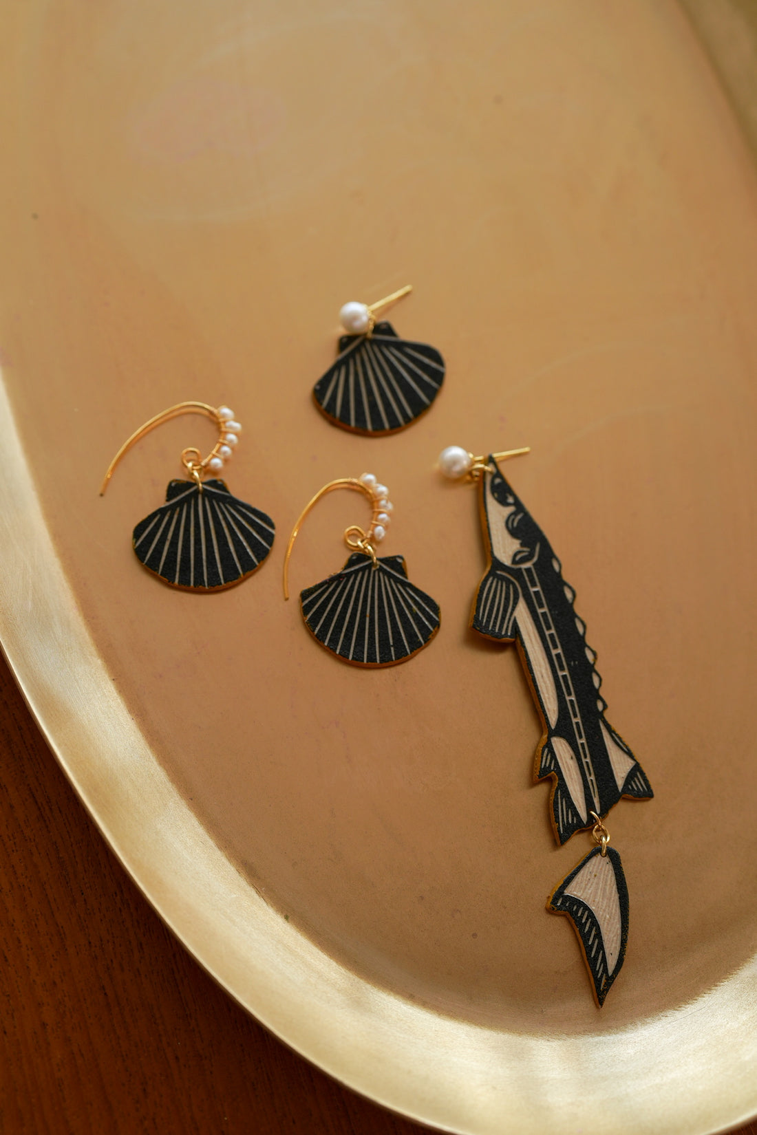Shirogarasu Studio Sturgeon Earrings