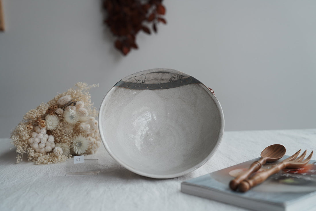 Akemi Suzuki 鈴木明美 - Red Car Ramen Bowl - 18cm AS14a