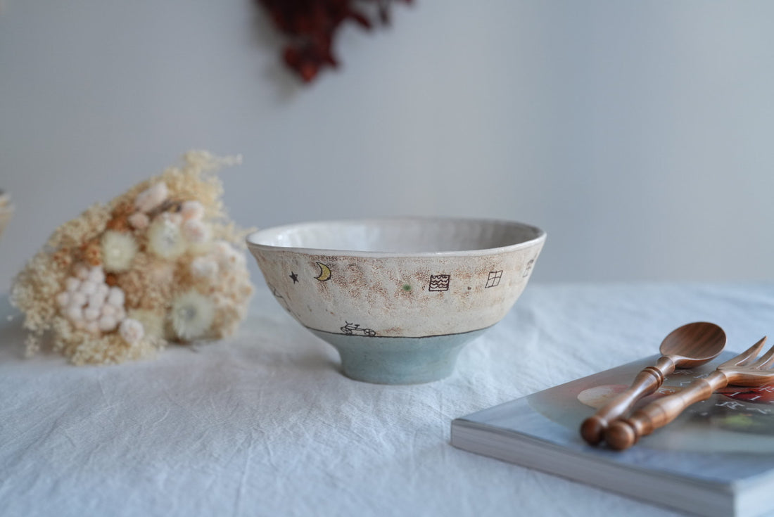 Akemi Suzuki 鈴木明美 - White Wall Collection - Ramen Bowl AS30