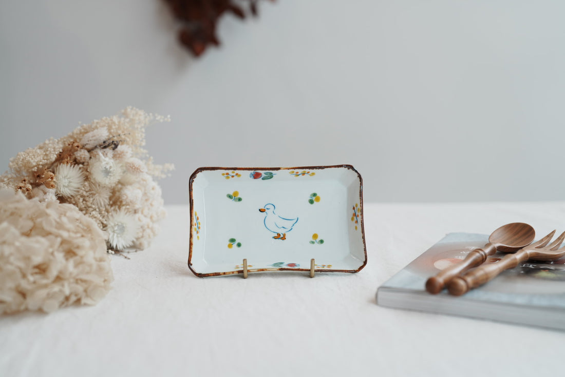 TATA Pottery Studio 田中大輝 & 田边桂- Porcelain Rectangle Plate TP11 #2