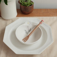 Mashiko Pottery Yoshizawa White Flower Bowl