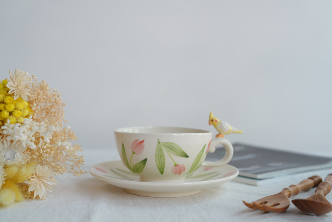 Sugar Poppo Mug with Saucer - Tulip SP15