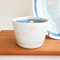 Mino Ware Sakura Free Cup and Plate