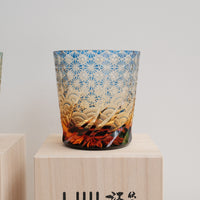 Harisho Yamada Glass - 漣-sazanami Whiskey Crystal Glass - Blue