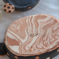 Akemi Suzuki 鈴木明美 - Dots Oval Baking Bowl - Large AS08