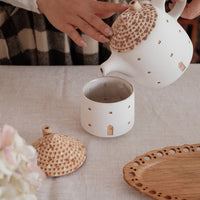 Forest Seed Pottery Ceramic Clay House Tea Pot