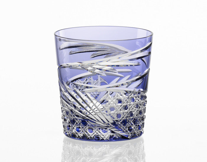 Kagami Crystal - Whiskey Glass, Edo Kiriko “Mai” - Purple