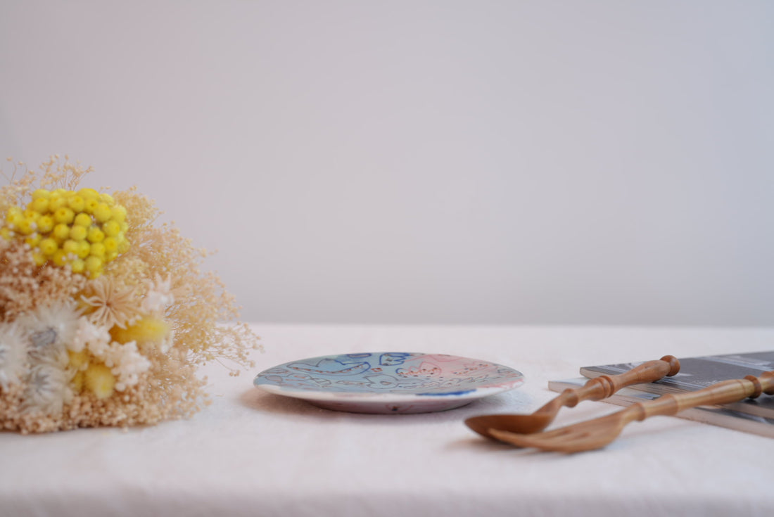 Hamasaka Naoko 浜坂尚子  Hand Painted Saucer - HN01 #4