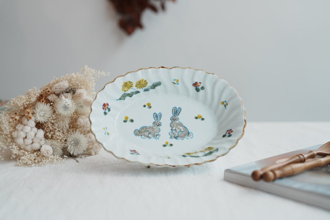 TATA Pottery Studio 田中大輝 & 田边桂- Porcelain Oval Bowl - Medium TP09 #3