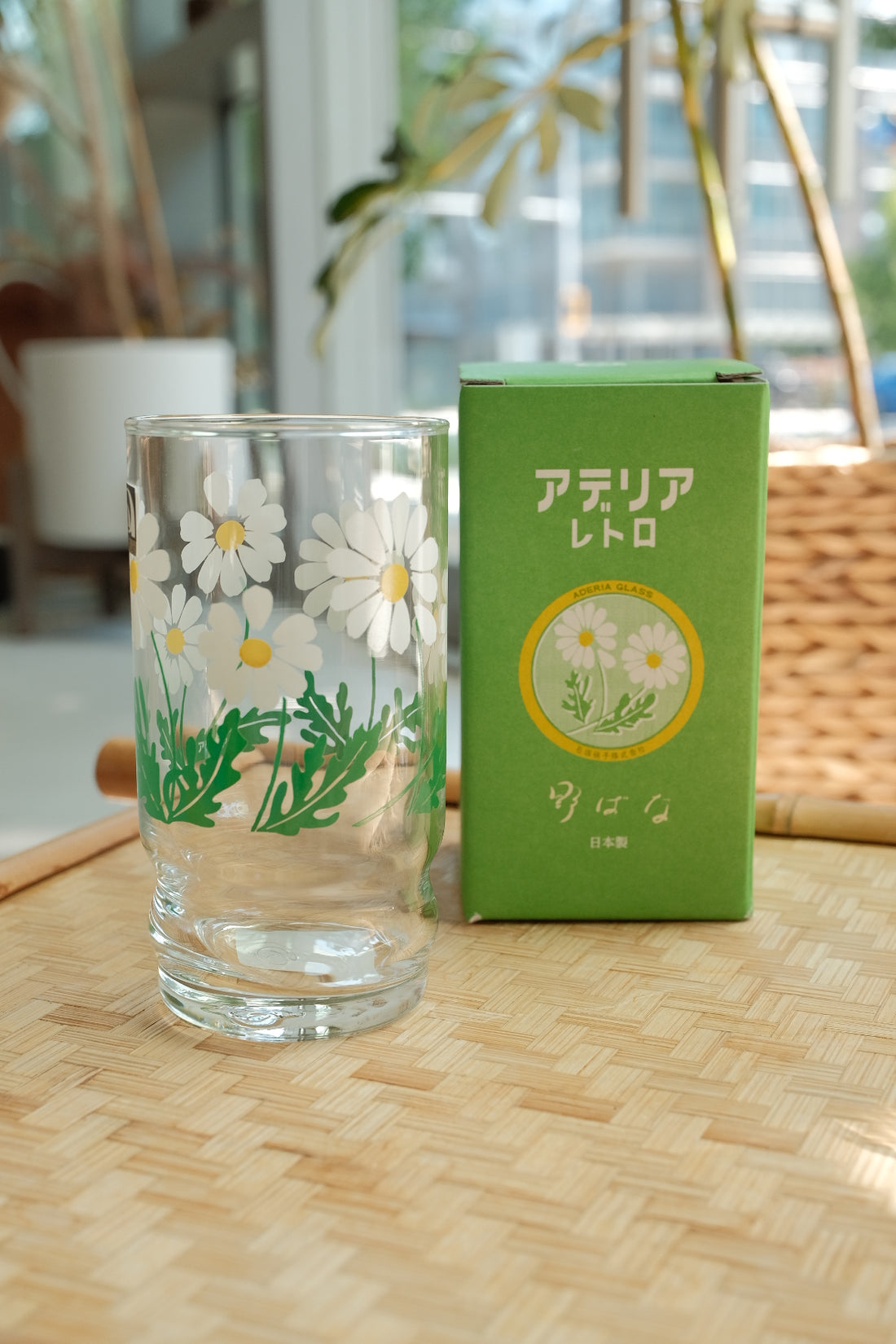 Aderia Glass Retro Tumbler - Daisy