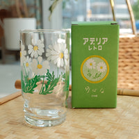 Aderia Glass Retro Tumbler - Daisy