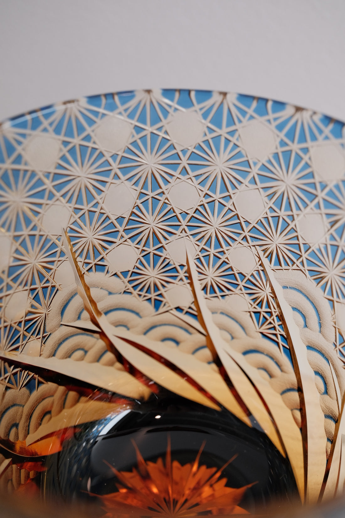 Harisho Yamada Glass - 漣-sazanami Whiskey Crystal Glass - Blue