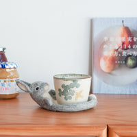 Aya and Yoshiko Wool Felt Animal Coaster - Rabbit YS12