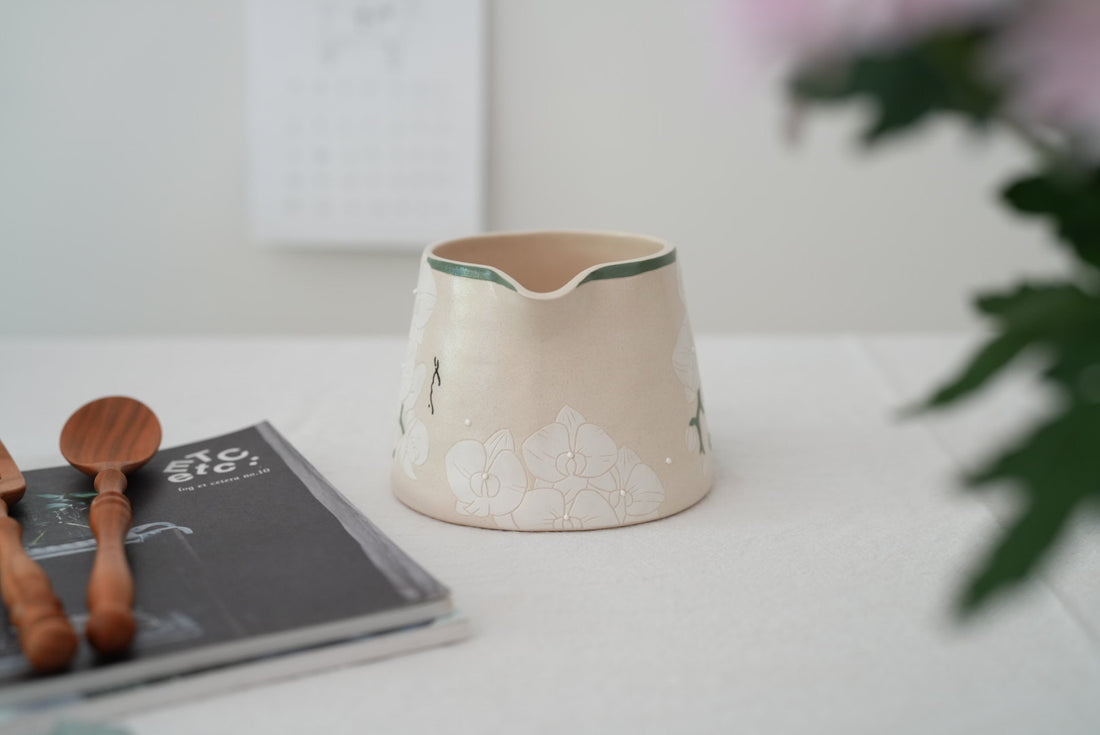 Shirogarasu Studio Moth Orchids Coffee Jug