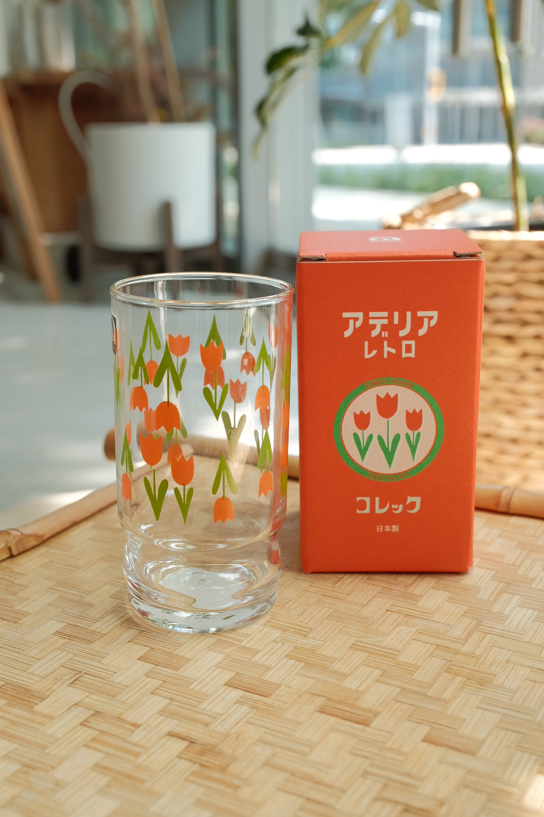 Aderia Glass Retro Tumbler - Tulip