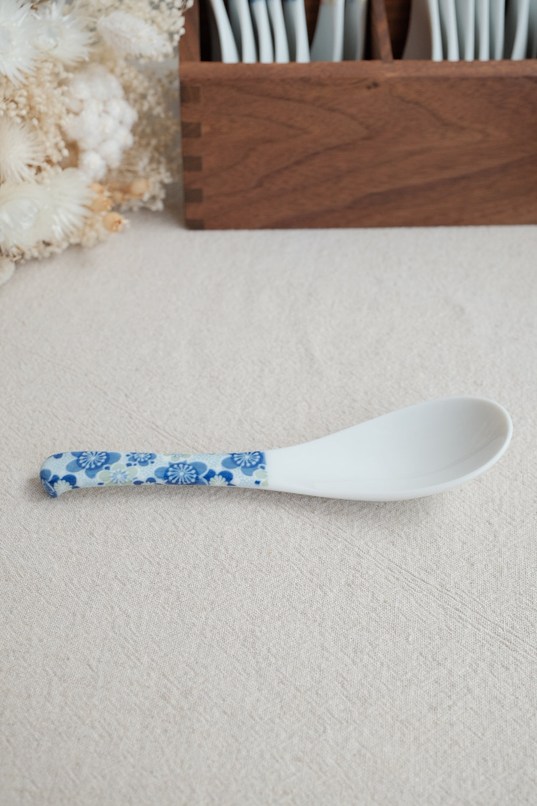 Japanese Ceramic Soup Spoon