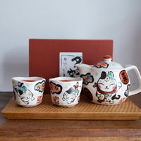 夕立窯 Japanese Style Tea Set - Lucky Cat