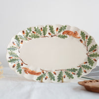 Sugar Poppo Oval Plate - Pinecone SP22