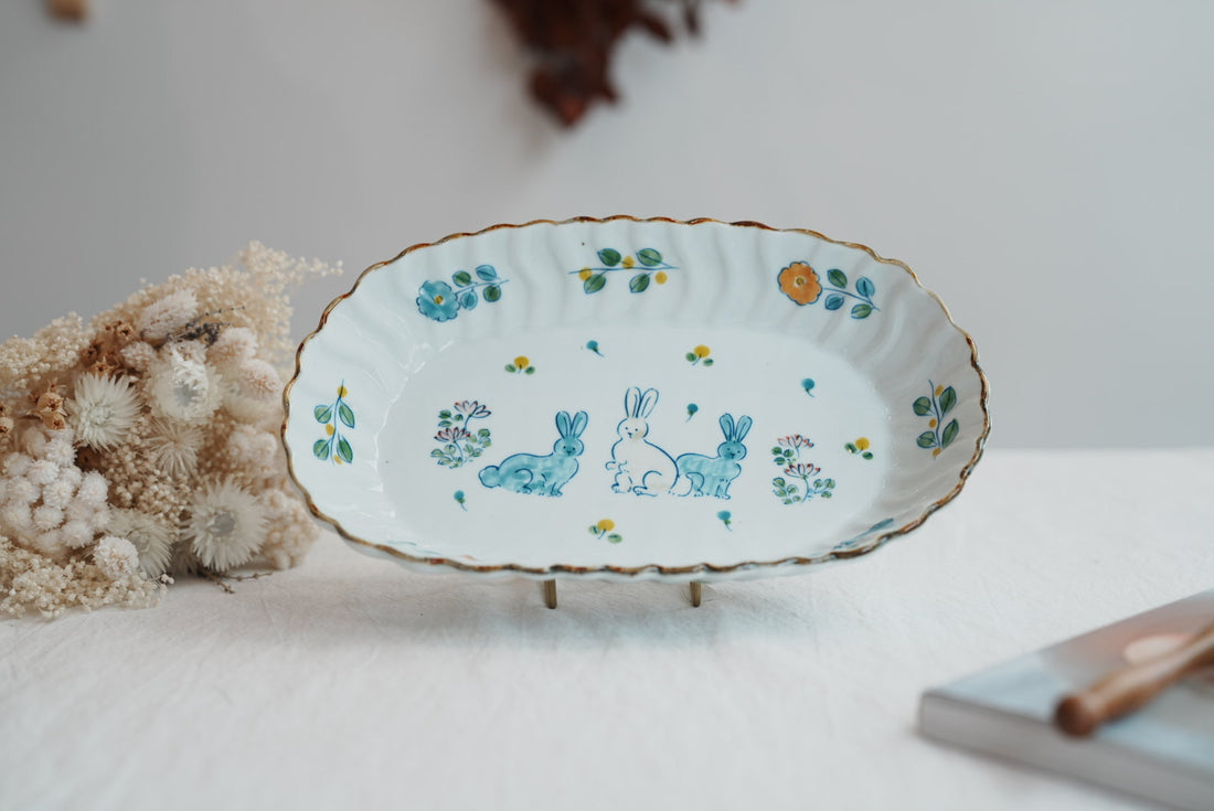 TATA Pottery Studio 田中大輝 & 田边桂- Porcelain Oval Bowl - Large TP08