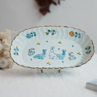 TATA Pottery Studio 田中大輝 & 田边桂- Porcelain Oval Bowl - Large TP08