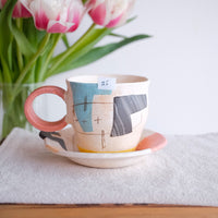 Hacorie 石丸和美 Mug with Saucer - Irregular Shape HC24