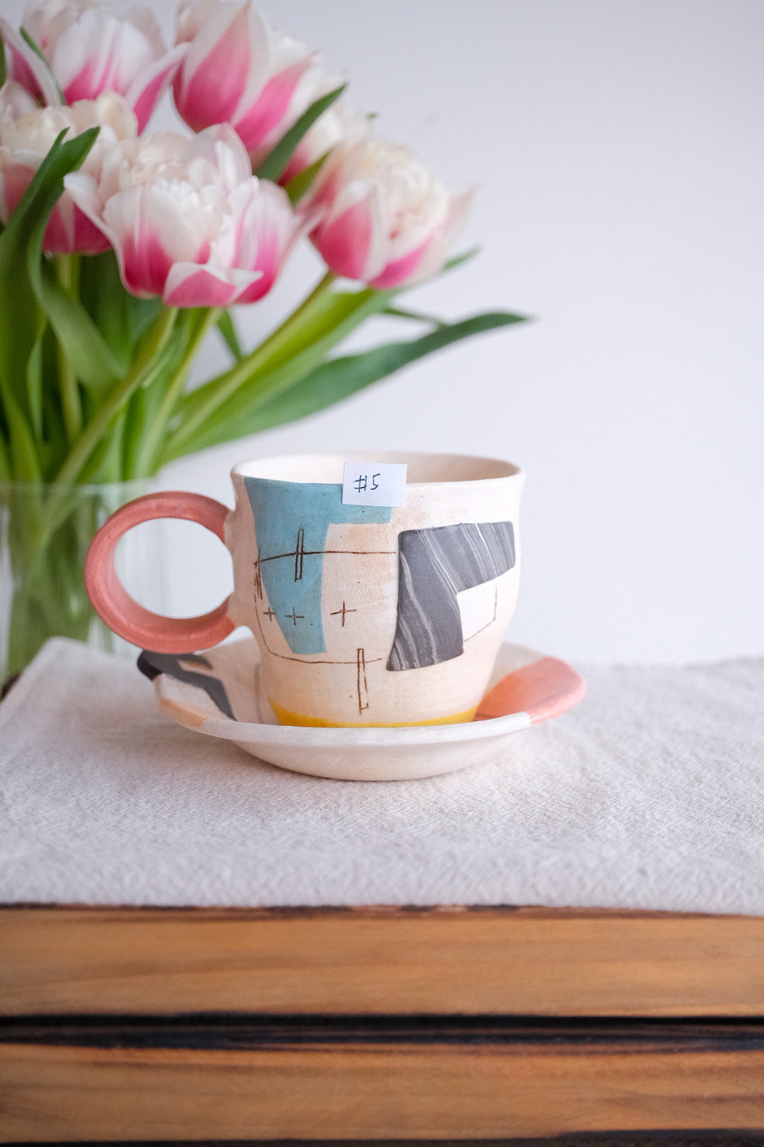 Hacorie 石丸和美 Mug with Saucer - Irregular Shape HC24