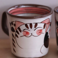 Hasami ware Friendly Cats Mug