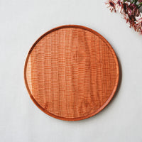 Kazunori Takatsuka 高塚和則 Round Cherry Wood Tray KU03